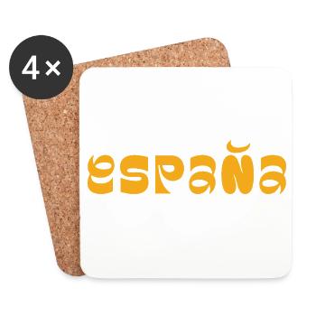 Espana typography logo design T-Shirt - Coasters (set of 4) - white - Front