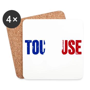 Toulouse, France - Coasters (set of 4) - white - Front