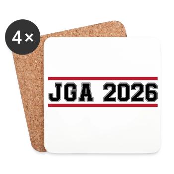 JGA_2026 - Dessous de verre (lot de 4) - blanc - Devant