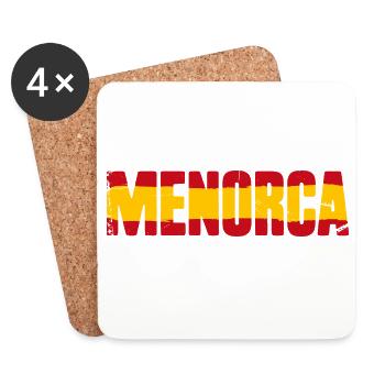 Menorca Flag Spain - Coasters (set of 4) - white - Front