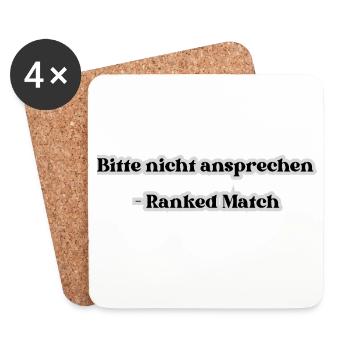 20-Gamer-bitte_nicht_ansprechen - Untersetzer (4er-Set) - Weiß - Vorne