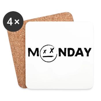 Black_Monday - Untersetzer (4er-Set) - Weiß - Vorne