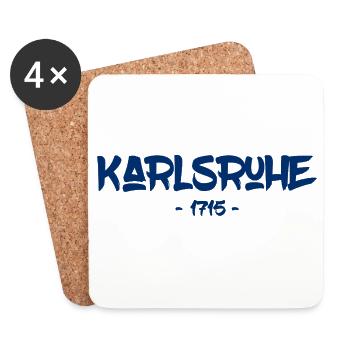 Karlsruhe - 1715 - Baden-Württemberg - Durlach - Untersetzer (4er-Set) - Weiß - Vorne