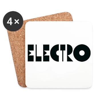 Electro music Logo - Coasters (set of 4) - white - Front