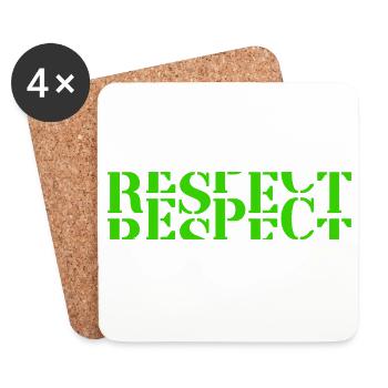 Respect - Untersetzer (4er-Set) - Weiß - Vorne