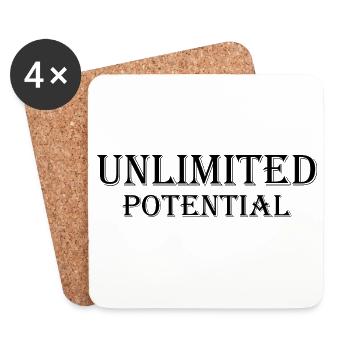 Unlimited_Potential_Black - Untersetzer (4er-Set) - Weiß - Vorne