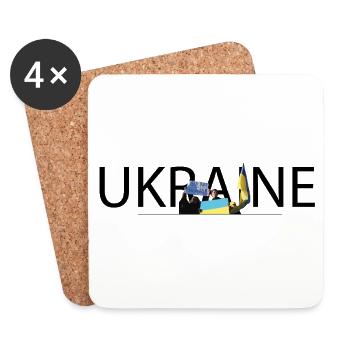 Ukraine Unity Protest College - Untersetzer (4er-Set) - Weiß - Vorne