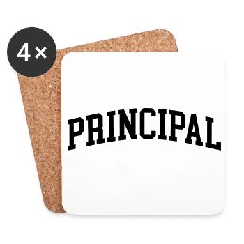 Principal of the Minimalist School - Coasters (set of 4) - white - Front