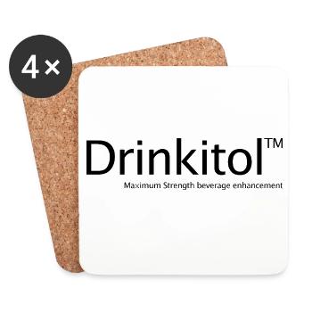 Buvez Drogues Buvez tout, buvez tout, buvez tout, buvez - Dessous de verre (lot de 4) - blanc - Devant
