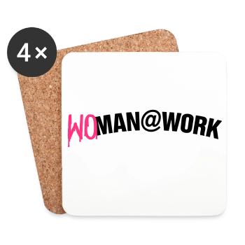 Woman at work - Untersetzer (4er-Set) - Weiß - Vorne