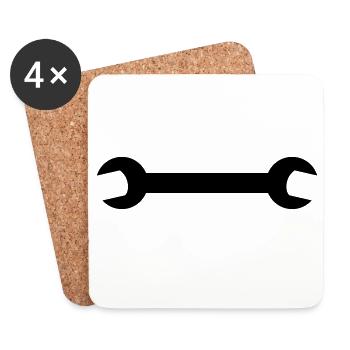 Black wrench - Coasters (set of 4) - white - Front