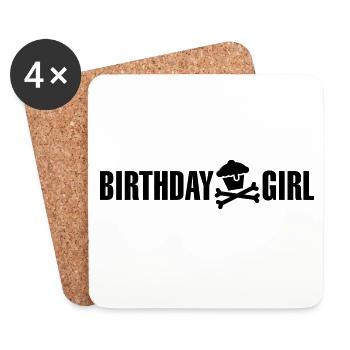 Birthday girl - Coasters (set of 4) - white - Front