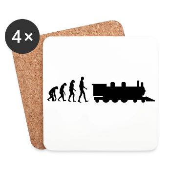 Railway Railwayman Cheminot Train Eisenbahn - Coasters (set of 4) - white - Front