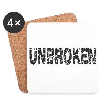 Unerschütterliche Grunge-Texte - Untersetzer (4er-Set) - Weiß - Vorne