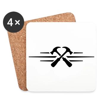 hammer tool - Coasters (set of 4) - white - Front