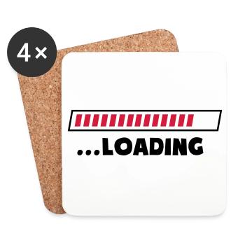 loading ladebalken - Untersetzer (4er-Set) - Weiß - Vorne