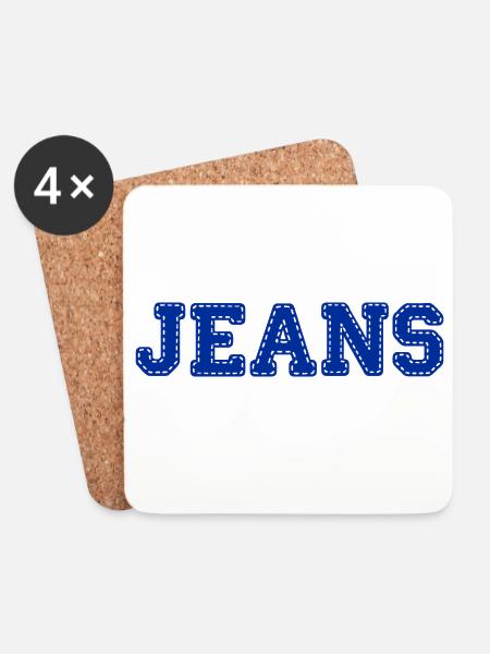 JEANS - Untersetzer (4er-Set) - Weiß