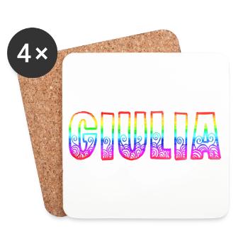 giulia rs rainbow - Coasters (set of 4) - white - Front