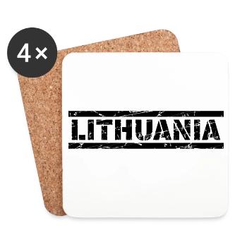 Lithuania - Coasters (set of 4) - white - Front