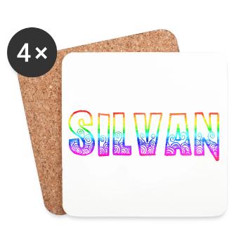 silvan rs arc-en-ciel - Dessous de verre (lot de 4) - blanc - Devant