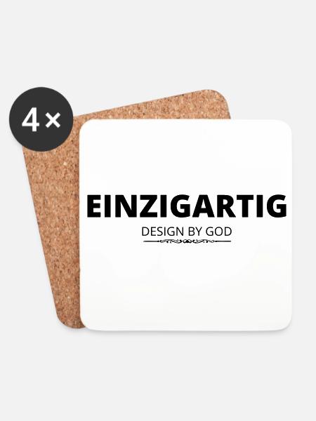 Einzigartig - Untersetzer (4er-Set) - Weiß