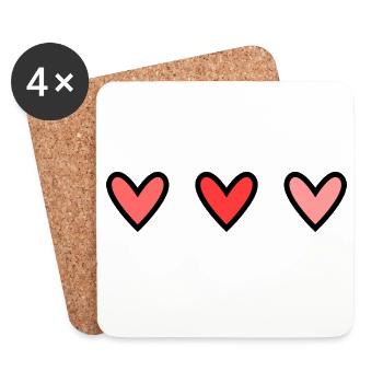 CHRISTMAS. YEAR. ANNIVERSARY. RETIREMENT. DAD. MAMAM. - Coasters (set of 4) - white - Front