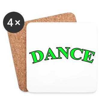 Dansons - Vert - Dessous de verre (lot de 4) - blanc - Devant