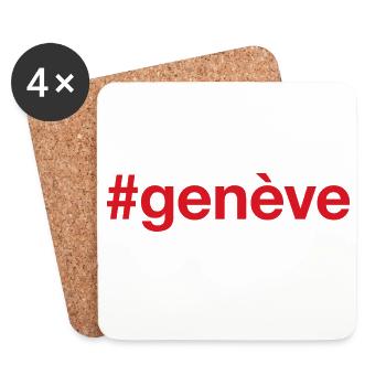 GENEVE Genf Suisse Schweiz - Untersetzer (4er-Set) - Weiß - Vorne