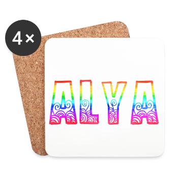 Alya RS Arc-en-ciel - Dessous de verre (lot de 4) - blanc - Devant