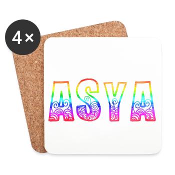 Asya RS Arc-en-ciel - Dessous de verre (lot de 4) - blanc - Devant
