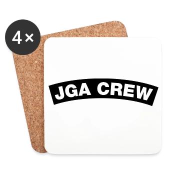 JGA Crew Chapter Element oben (MC-Rocker-Style) - Untersetzer (4er-Set) - Weiß - Vorne