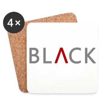 BLACK mit Stil - Untersetzer (4er-Set) - Weiß - Vorne