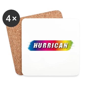 Hurrican Lettering Spectrum - Coasters (set of 4) - white - Front