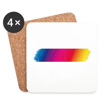 Color spectrum Flash dirty - Coasters (set of 4) - white - Front