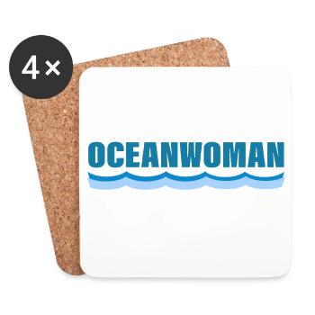 FEMME OCÉAN - Dessous de verre (lot de 4) - blanc - Devant