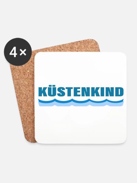 KÜSTENKIND - Untersetzer (4er-Set) - Weiß