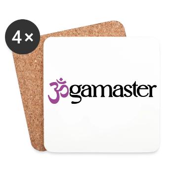 Jogamaster - Typographic OM (3-Color) - Coasters (set of 4) - white - Front