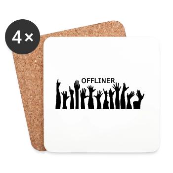 Offliner Fanhaende - Untersetzer (4er-Set) - Weiß - Vorne