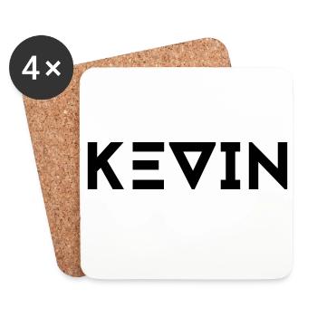 First name Kevin - Coasters (set of 4) - white - Front