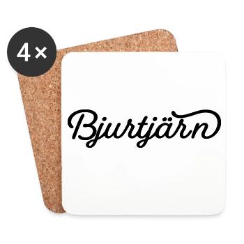 Bjurtjärn schwarz - Untersetzer (4er-Set) - Weiß - Vorne
