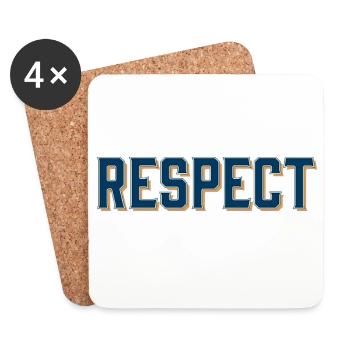Abstraktes Respekt-Design mit kräftigen Farben - Untersetzer (4er-Set) - Weiß - Vorne