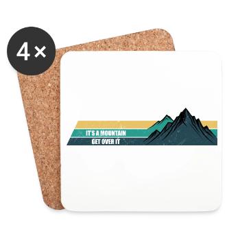Mountain Motto Retro Stripes - Coasters (set of 4) - white - Front