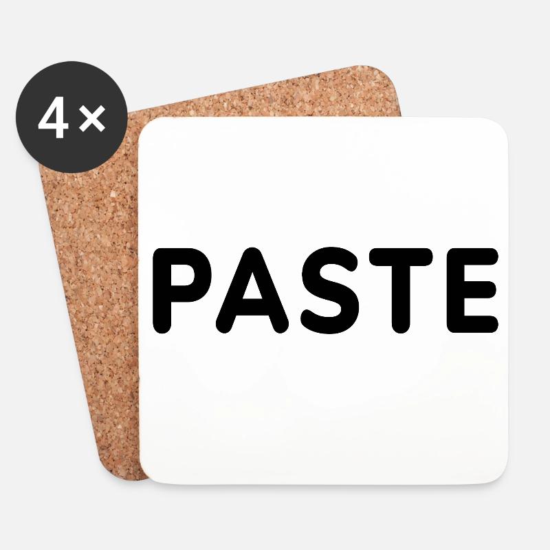Copy Paste, Father and Child, Mother and child - Untersetzer (4er-Set) - Weiß