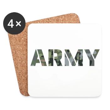 Motif de camouflage ARMY NL NFP - Dessous de verre (lot de 4) - blanc - Devant