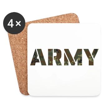 CAMOUFLAGE ARMY DE Flecktarn - Dessous de verre (lot de 4) - blanc - Devant