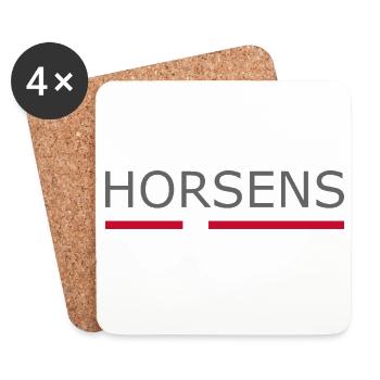 Horsens - Denmark Flag - Dänemark - Skandinavien - Untersetzer (4er-Set) - Weiß - Vorne