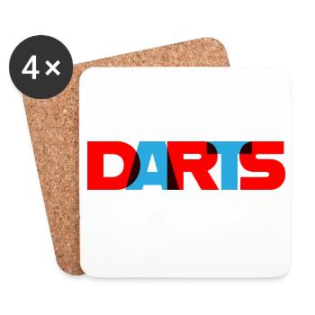 Dart,DARTS_3D_Farben - Coasters (set of 4) - white - Front