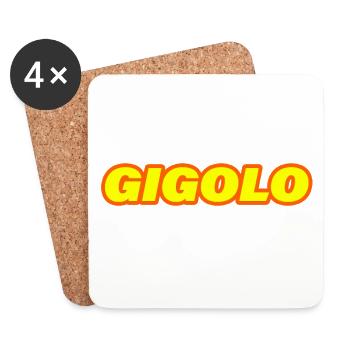 Gigolo - Dessous de verre (lot de 4) - blanc - Devant