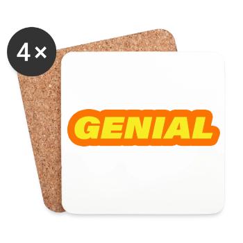 GENIAL - Untersetzer (4er-Set) - Weiß - Vorne