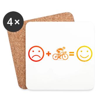 Roadbike Artwork für dein Outfit - Untersetzer (4er-Set) - Weiß - Vorne